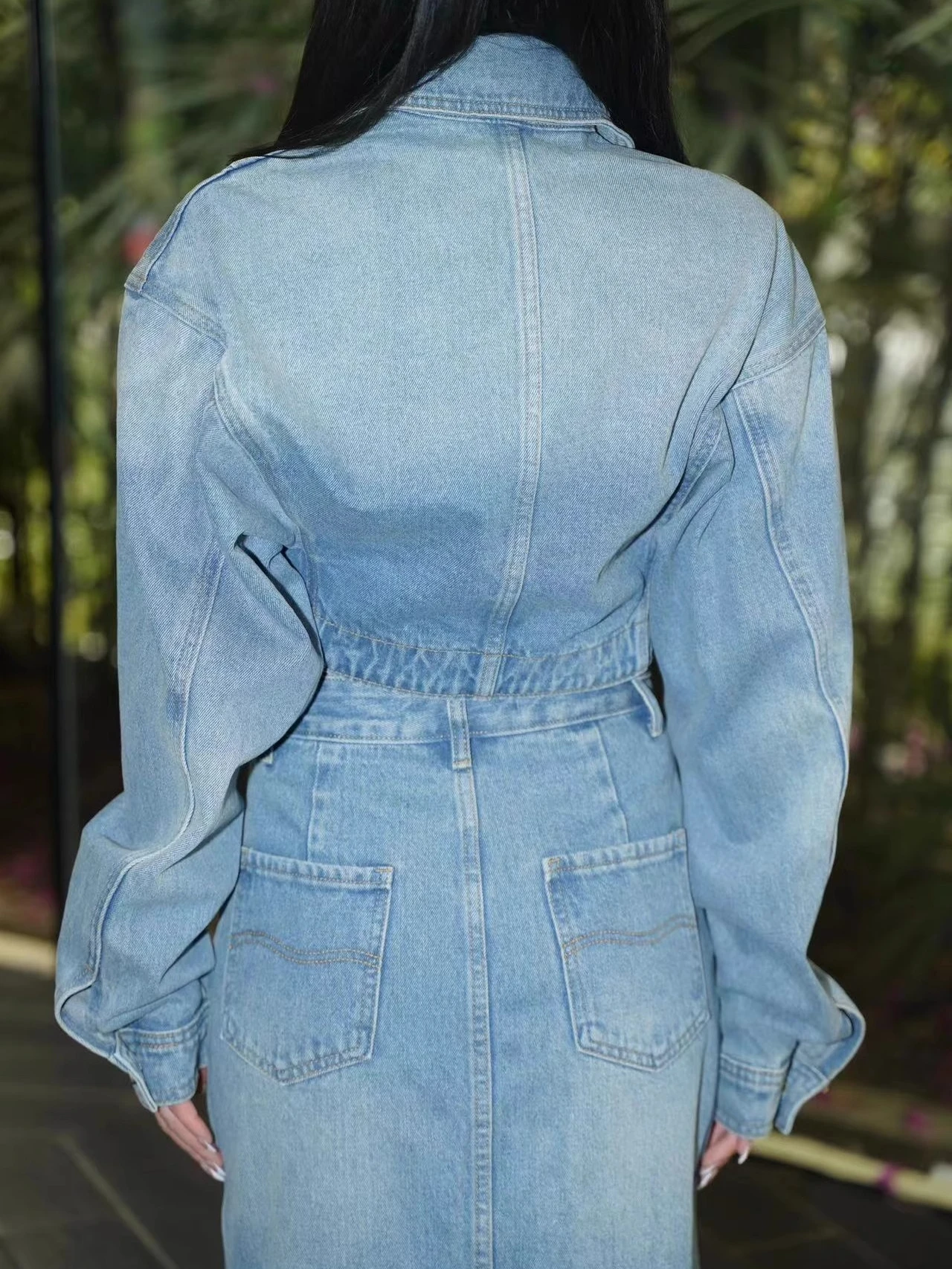 Denim Coat Long Woman Womens Spring French Style Long-Sleeved Lacework Raglan Embroidered Romantic Checked Subcultural Stylish
Denim Coat Long Woman Womens Spring French Style Long-Sleeved Lacework Raglan Embroidered Romantic Checked Subcultural Stylish