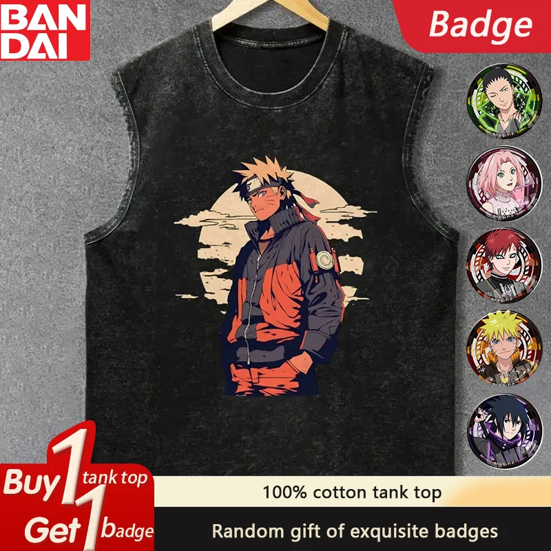 Naruto Anime Pure Cotton Washed Old Tank Top 2025 Summer Fashion Loose Trend Men Heavy Retro Tank Top
Naruto Anime Pure Cotton Washed Old Tank Top 2025 Summer Fashion Loose Trend Men Heavy Retro Tank Top
