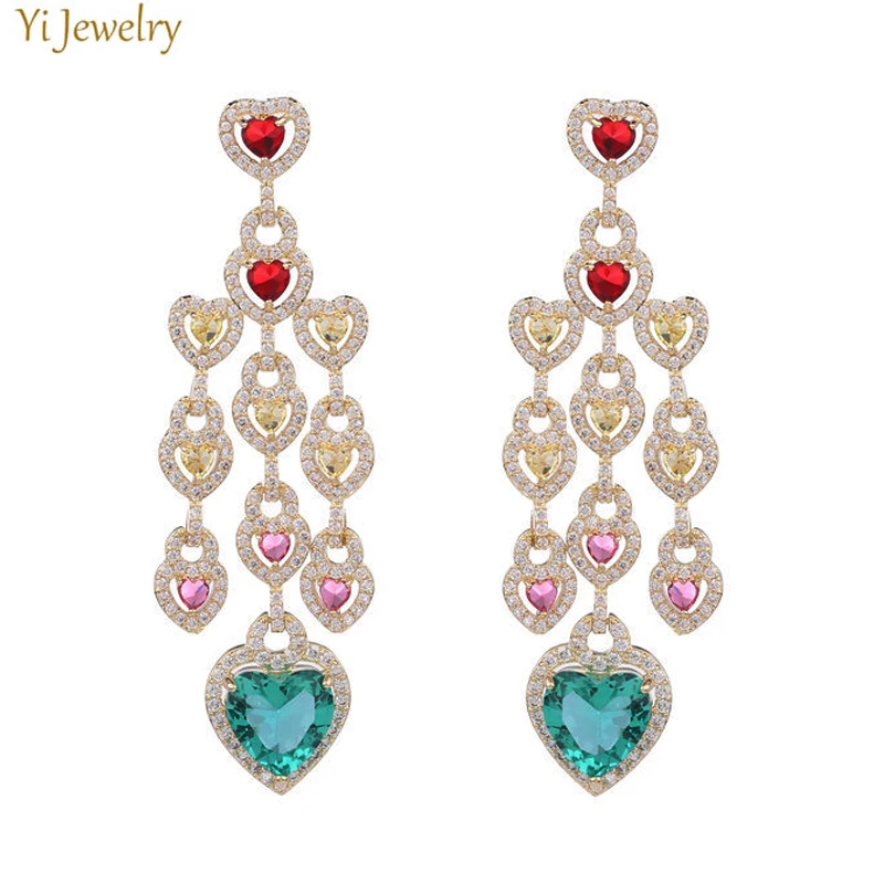 luxury zirconia earrings heart pendant blue pink small drop long tassel earrings evening party jewelry
luxury zirconia earrings heart pendant blue pink small drop long tassel earrings evening party jewelry