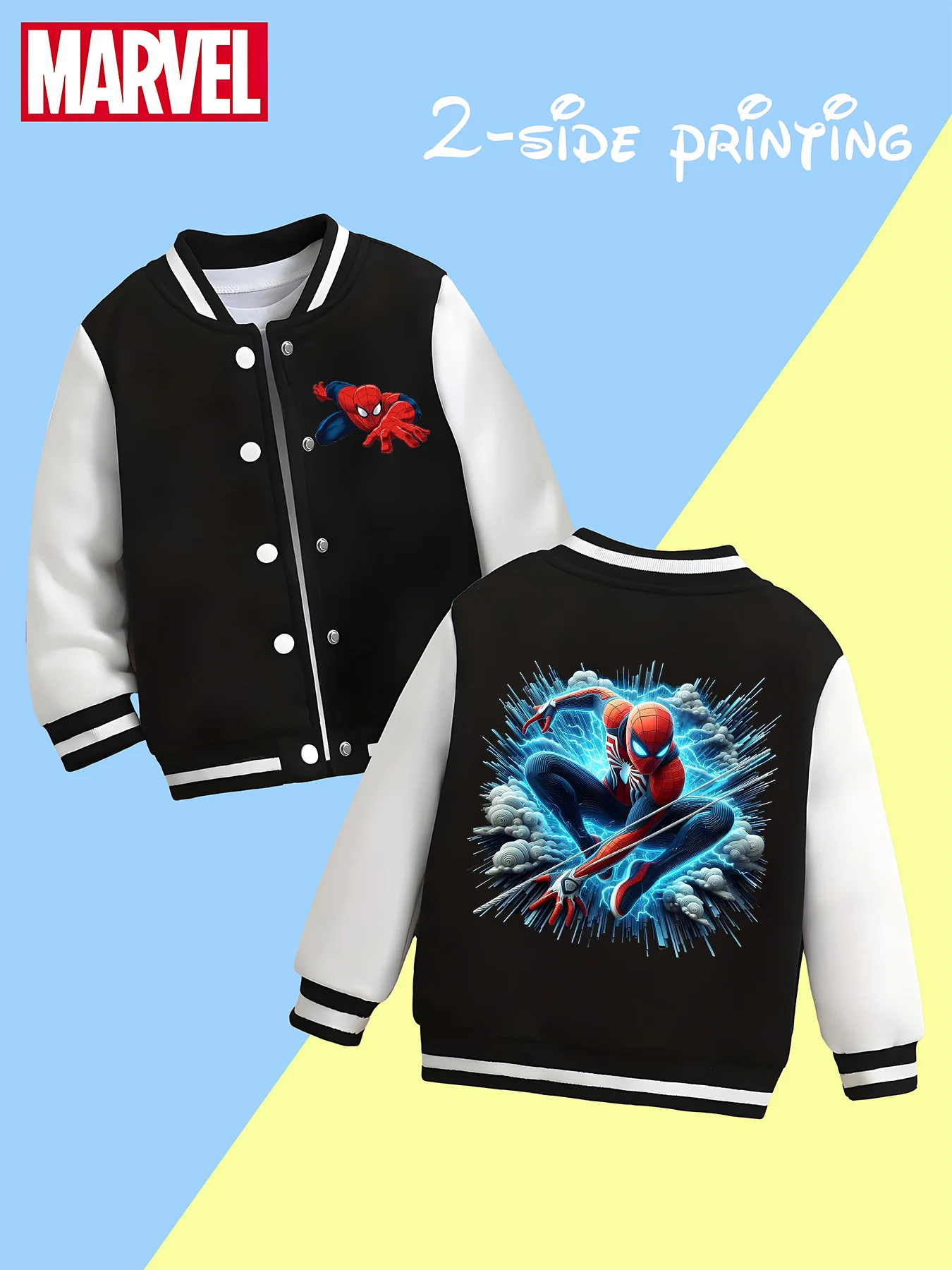 MINISO Marvel Spider-Man cool kids baseball jacket - double-sided personalized print, covering classic and trendy styles
MINISO Marvel Spider-Man cool kids baseball jacket - double-sided personalized print, covering classic and trendy styles