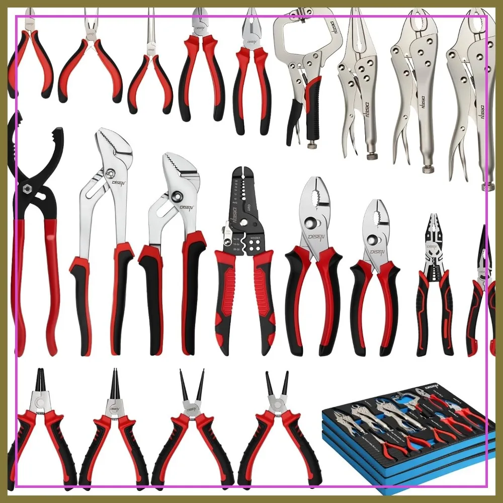 21 Pc Pliers Set with EVA Tray, Versatile Hand Tools for Home Use, Gift Idea
21 Pc Pliers Set with EVA Tray, Versatile Hand Tools for Home Use, Gift Idea