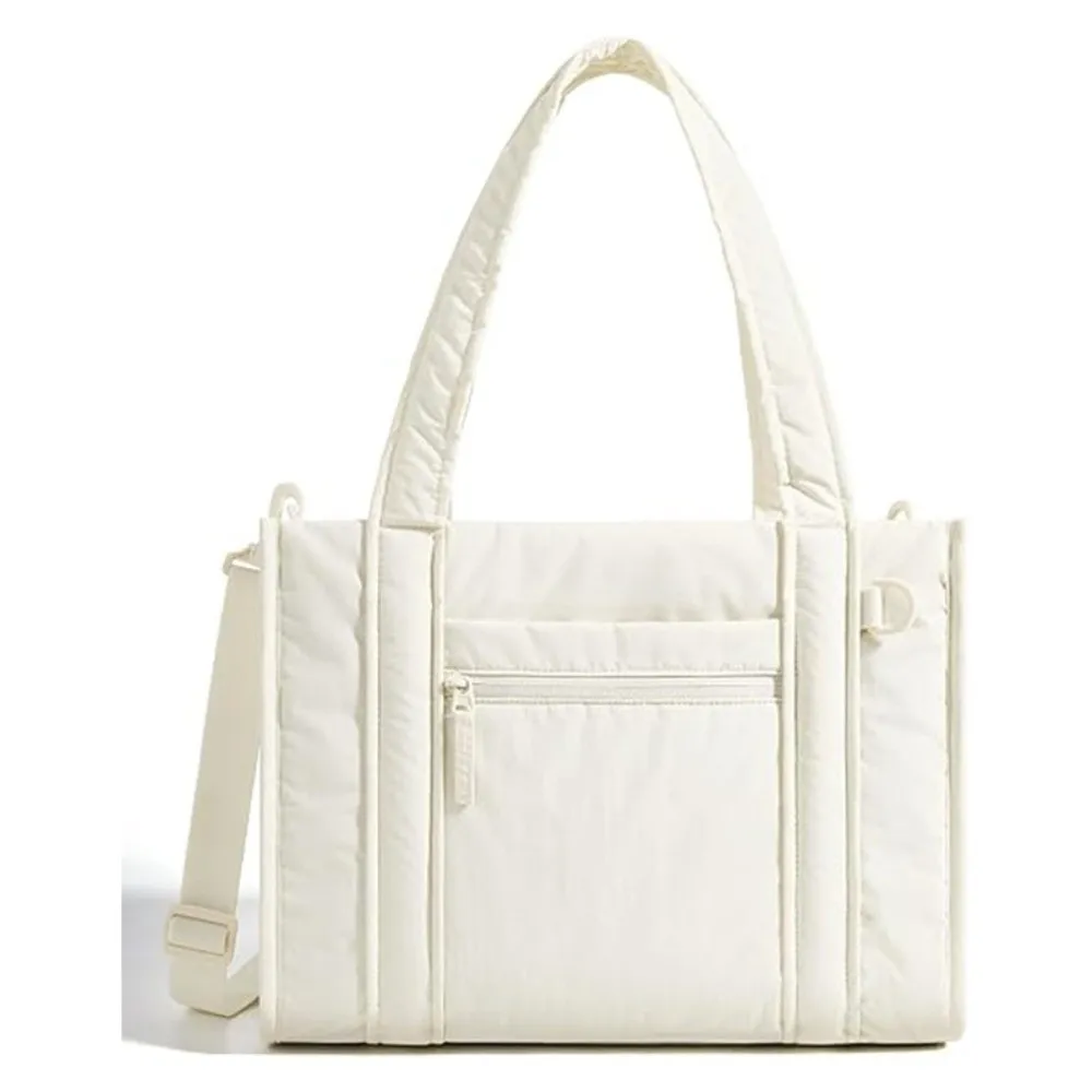 Нейлоновая сумка-тоут для женщин, большая вместимость, множество карманов, стеганая сумка через плечо, легкая повседневная сумка для поездок на работу
Нейлоновая сумка-тоут для женщин, большая вместимость, множество карманов, стеганая сумка через плечо, легкая повседневная сумка для поездок на работу