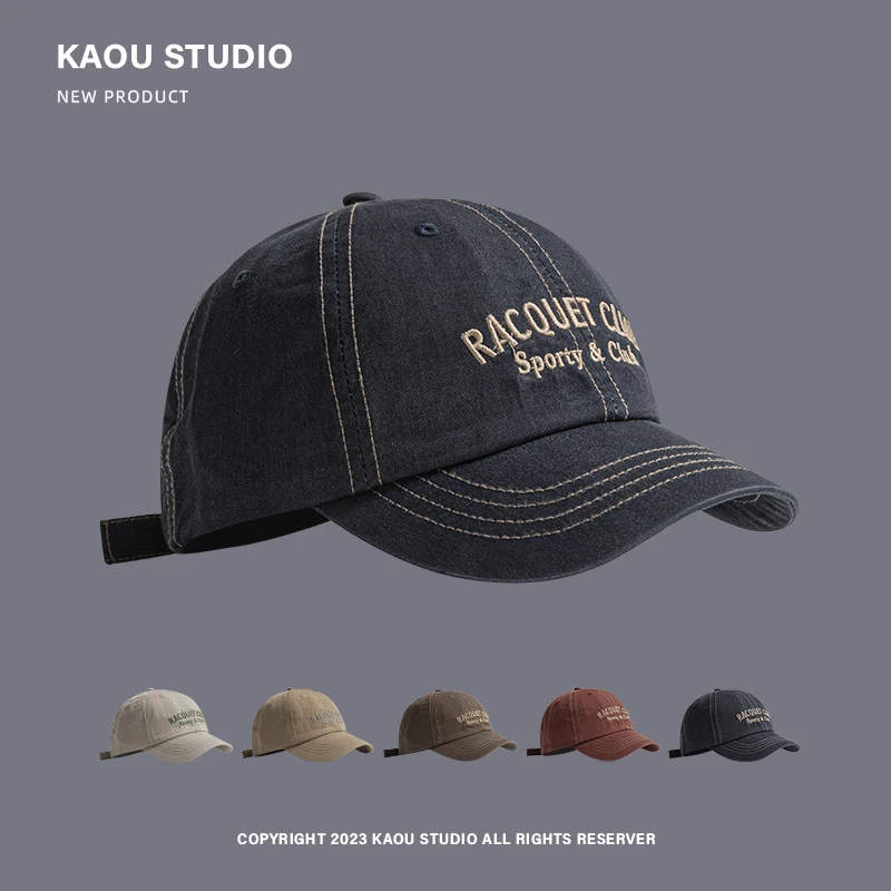 niche men's and women's short-brimmed peaked hats, spring and summer versatile embroidery shows the face, small baseball hats
niche men's and women's short-brimmed peaked hats, spring and summer versatile embroidery shows the face, small baseball hats