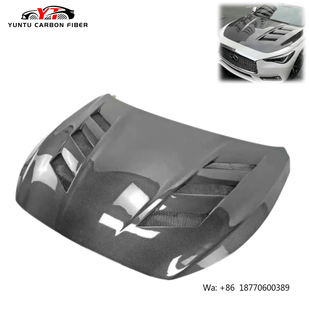 High Quality New AM-style Carbon Fiber Hood for Infiniti Q60 with Bolts Bolt-On Installation
High Quality New AM-style Carbon Fiber Hood for Infiniti Q60 with Bolts Bolt-On Installation
