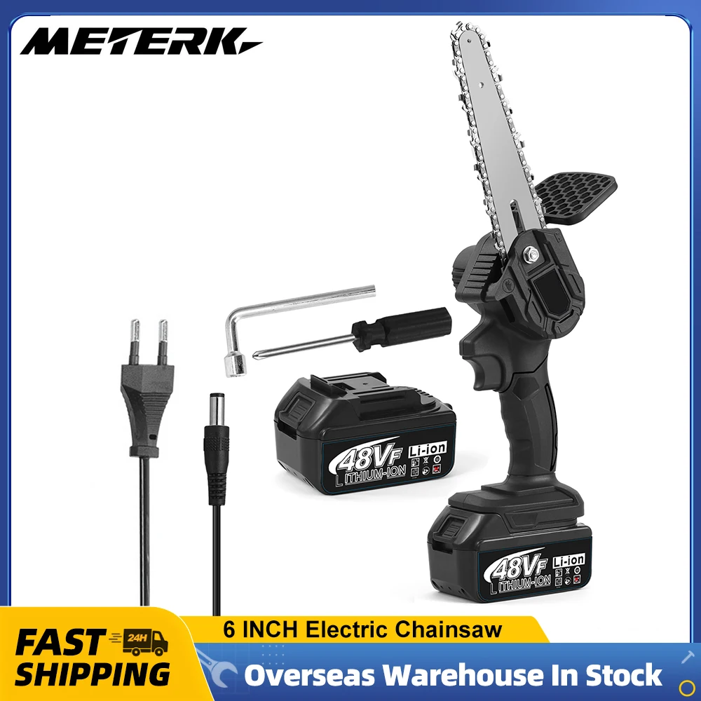 6 Inch 48VF Mini Electric Pruning Saws Rechargeable Small Wood Spliting Brush Chainsaw One-handed Woodworking Tool for Garden
6 Inch 48VF Mini Electric Pruning Saws Rechargeable Small Wood Spliting Brush Chainsaw One-handed Woodworking Tool for Garden