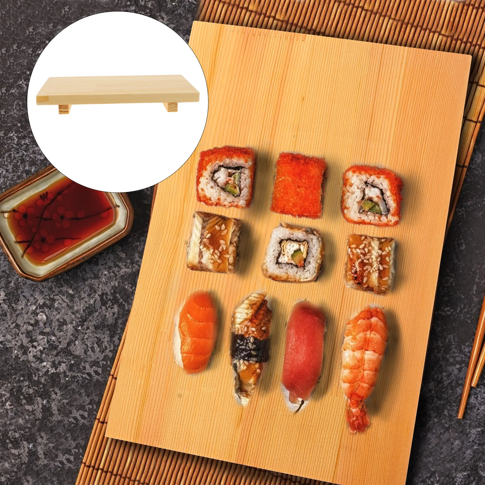 Sushi Board Tray High Quality Wood Japanese Style Food Serving Platter Easy Clean Kitchen Utensils Sushi Plate Snack Tray
Sushi Board Tray High Quality Wood Japanese Style Food Serving Platter Easy Clean Kitchen Utensils Sushi Plate Snack Tray