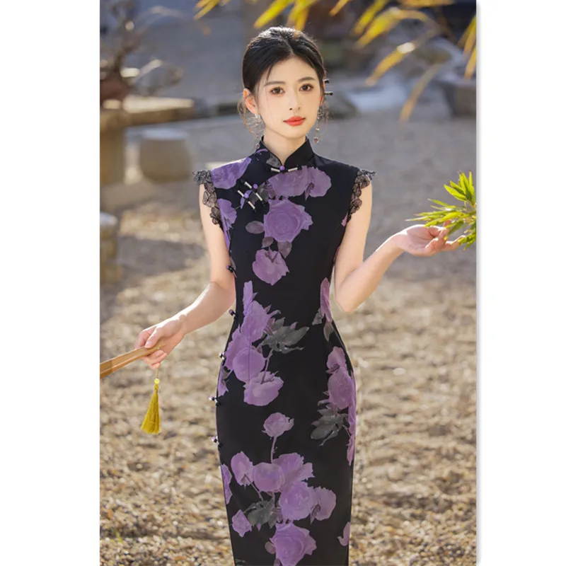 Fashion Improvement New Chinese Style Long Sleeveless Cheongsam Qi Pao2025 Spring Young Lady Daily Wearable Pao
Fashion Improvement New Chinese Style Long Sleeveless Cheongsam Qi Pao2025 Spring Young Lady Daily Wearable Pao