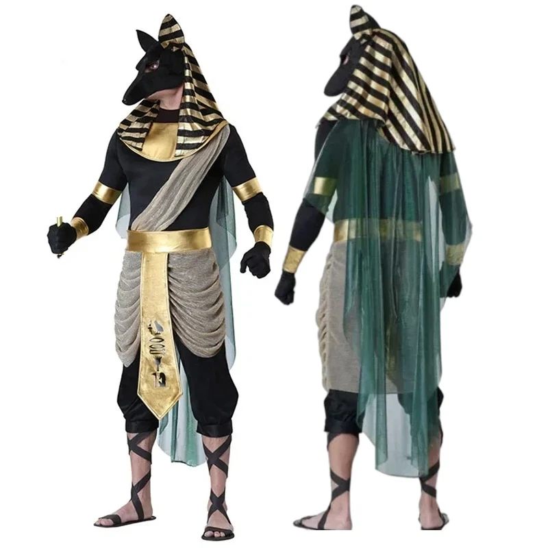 Men's Ancient Egypt Jackal God Cosplay Costume Full Set with Head Mask Animal Masquerade Suits Halloween Carnival Fancy Dress
Men's Ancient Egypt Jackal God Cosplay Costume Full Set with Head Mask Animal Masquerade Suits Halloween Carnival Fancy Dress