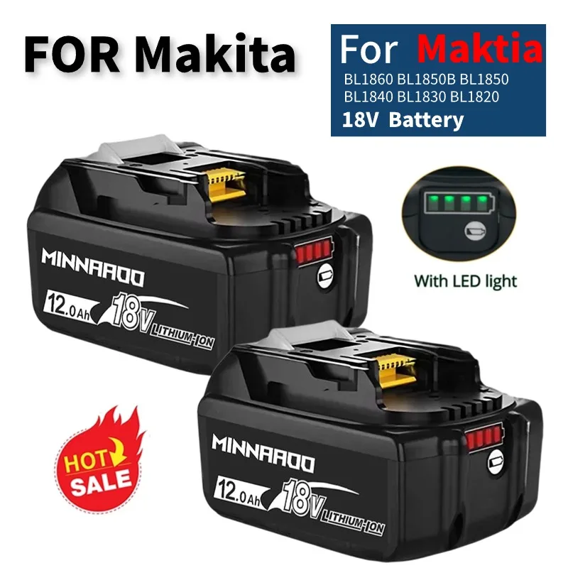 2024 New 18V 12Ah for Makita With LED Replacement lithium battery LXT BL1860B BL1860 BL1850 power tool battery
2024 New 18V 12Ah for Makita With LED Replacement lithium battery LXT BL1860B BL1860 BL1850 power tool battery