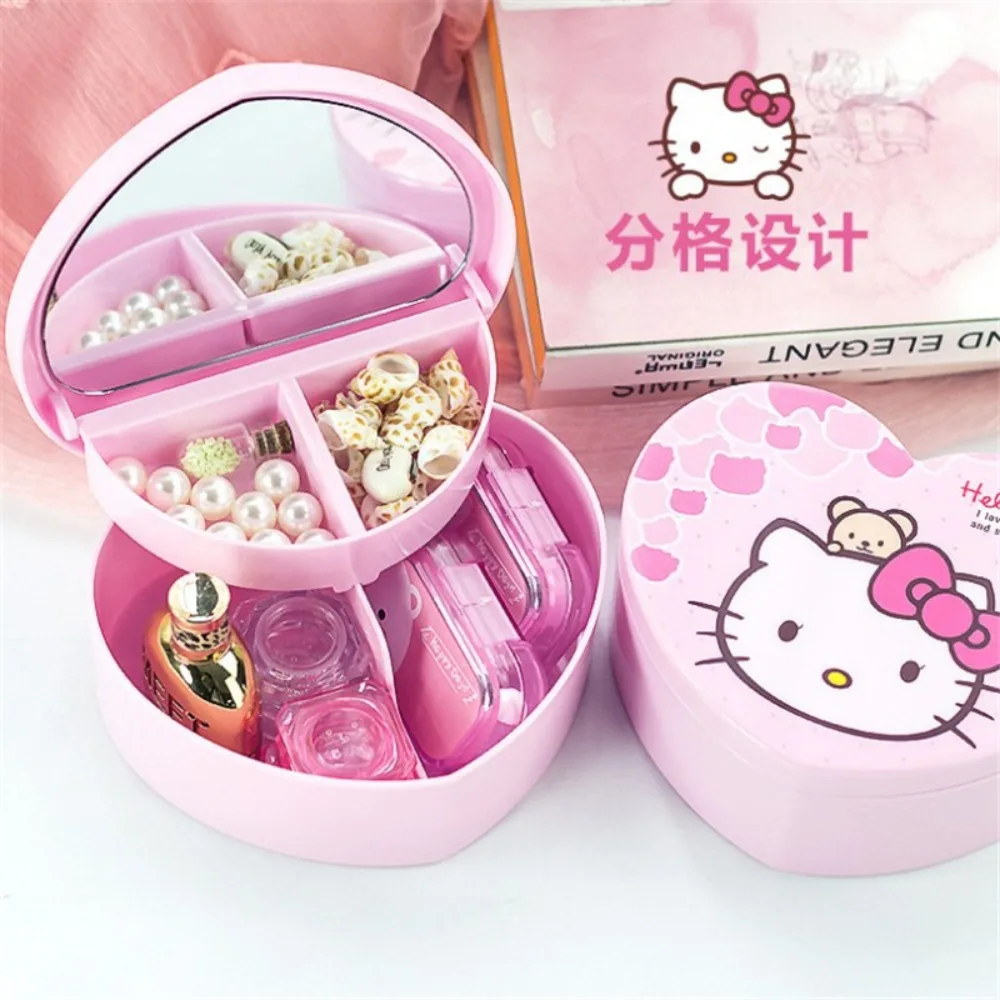 Anime Cute Cartoon Heart Jewelry Storage Box Makeup Case Mirror Desktop Storage and Organizing Accessories for Girl Holiday Gift
Anime Cute Cartoon Heart Jewelry Storage Box Makeup Case Mirror Desktop Storage and Organizing Accessories for Girl Holiday Gift