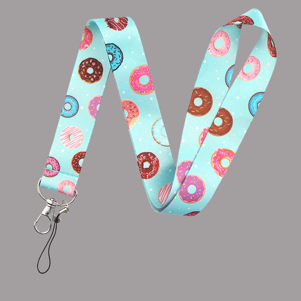 Donut Neck Strap Lanyard For Keychain ID Card Cellphone Straps Badge Holder Hanging Rope Key Holder Key Rings Accessories
Donut Neck Strap Lanyard For Keychain ID Card Cellphone Straps Badge Holder Hanging Rope Key Holder Key Rings Accessories