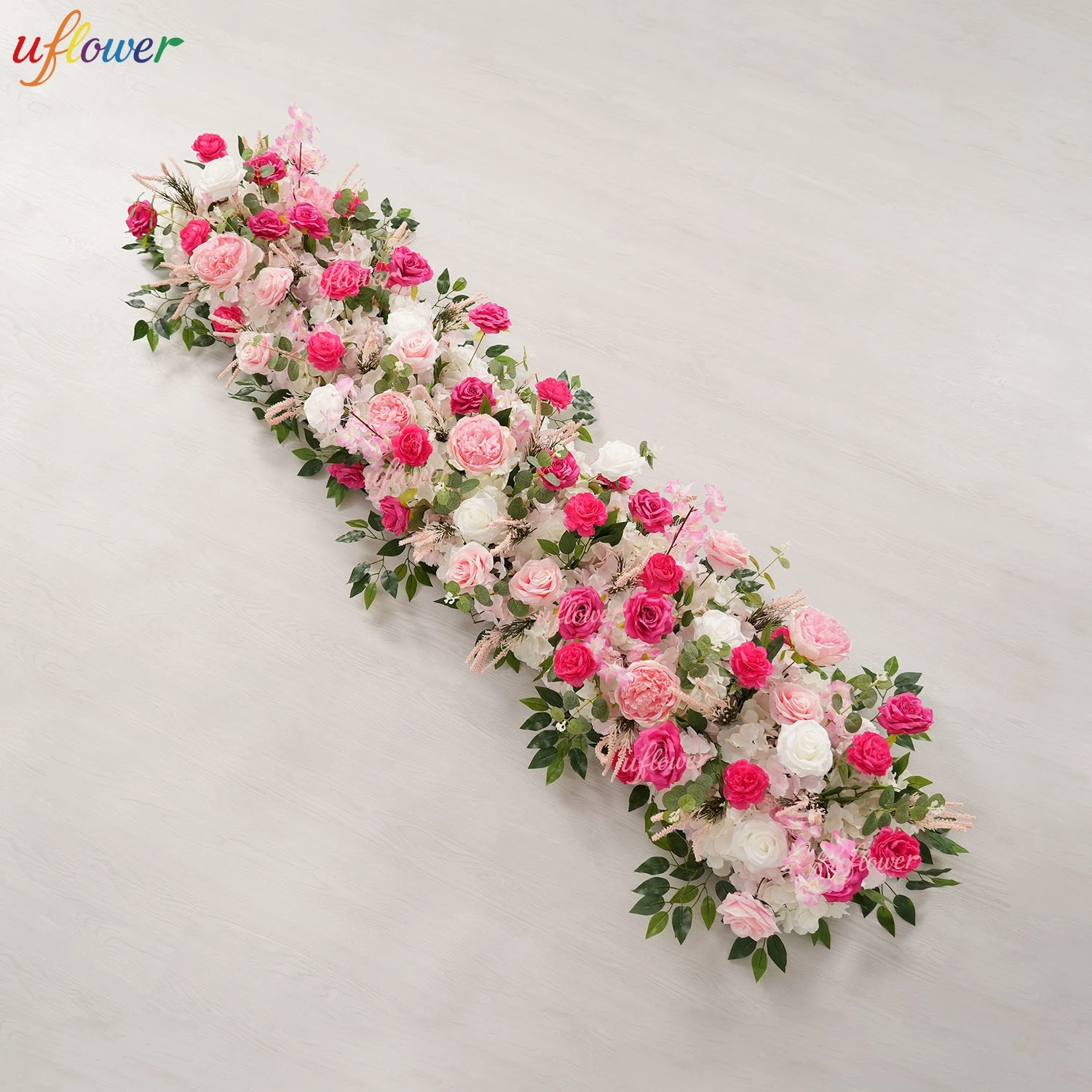 Uflower Pink White Rose Greenery Artificial Flower Luxury Flower Row Table Centerpiece Wedding Party Flowers Backdrop Wall Decor
Uflower Pink White Rose Greenery Artificial Flower Luxury Flower Row Table Centerpiece Wedding Party Flowers Backdrop Wall Decor