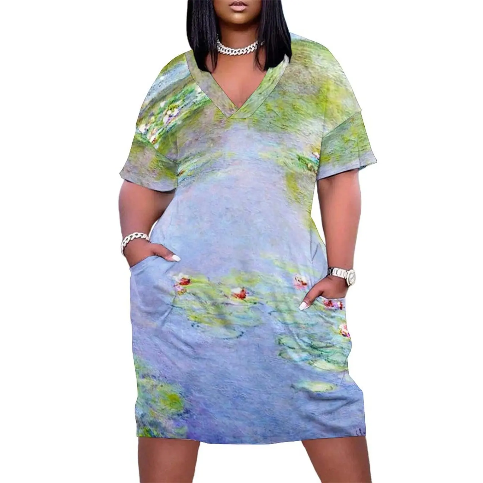 Claude Monet The Water Garden at Giverny - Le Jardin d'eau de Giverny Loose Pocket Dress prom dress prom dresses womans clothing
Claude Monet The Water Garden at Giverny - Le Jardin d'eau de Giverny Loose Pocket Dress prom dress prom dresses womans clothing