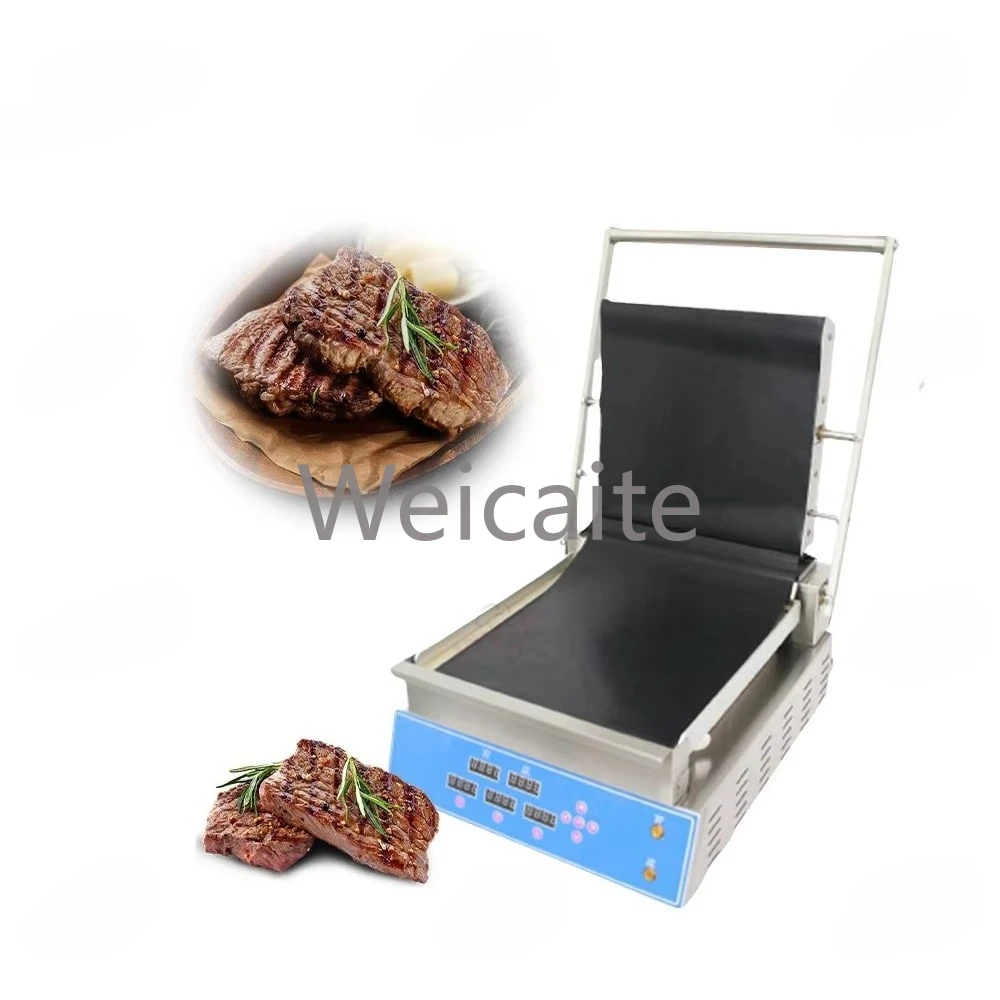 Commercial Countertop Steel Flat Top Electric Contact Snack Equipment Panini Sandwich Grill
Commercial Countertop Steel Flat Top Electric Contact Snack Equipment Panini Sandwich Grill
