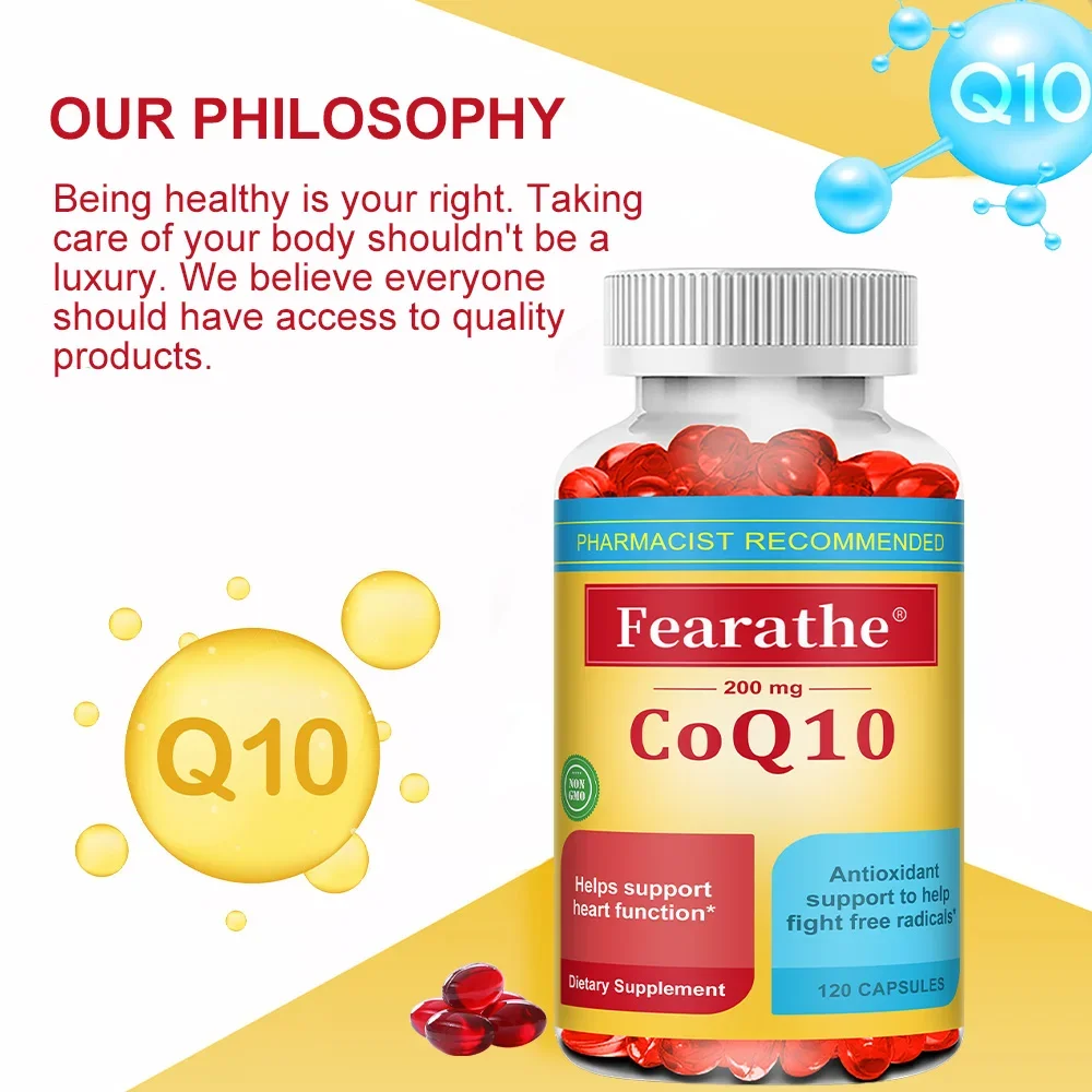 Highly Absorbable Coenzyme Q10 Energy,Antioxidant,Cognitive and Heart Support,Brain and Cell Health,Gluten-Free,Premium Formula
Highly Absorbable Coenzyme Q10 Energy,Antioxidant,Cognitive and Heart Support,Brain and Cell Health,Gluten-Free,Premium Formula