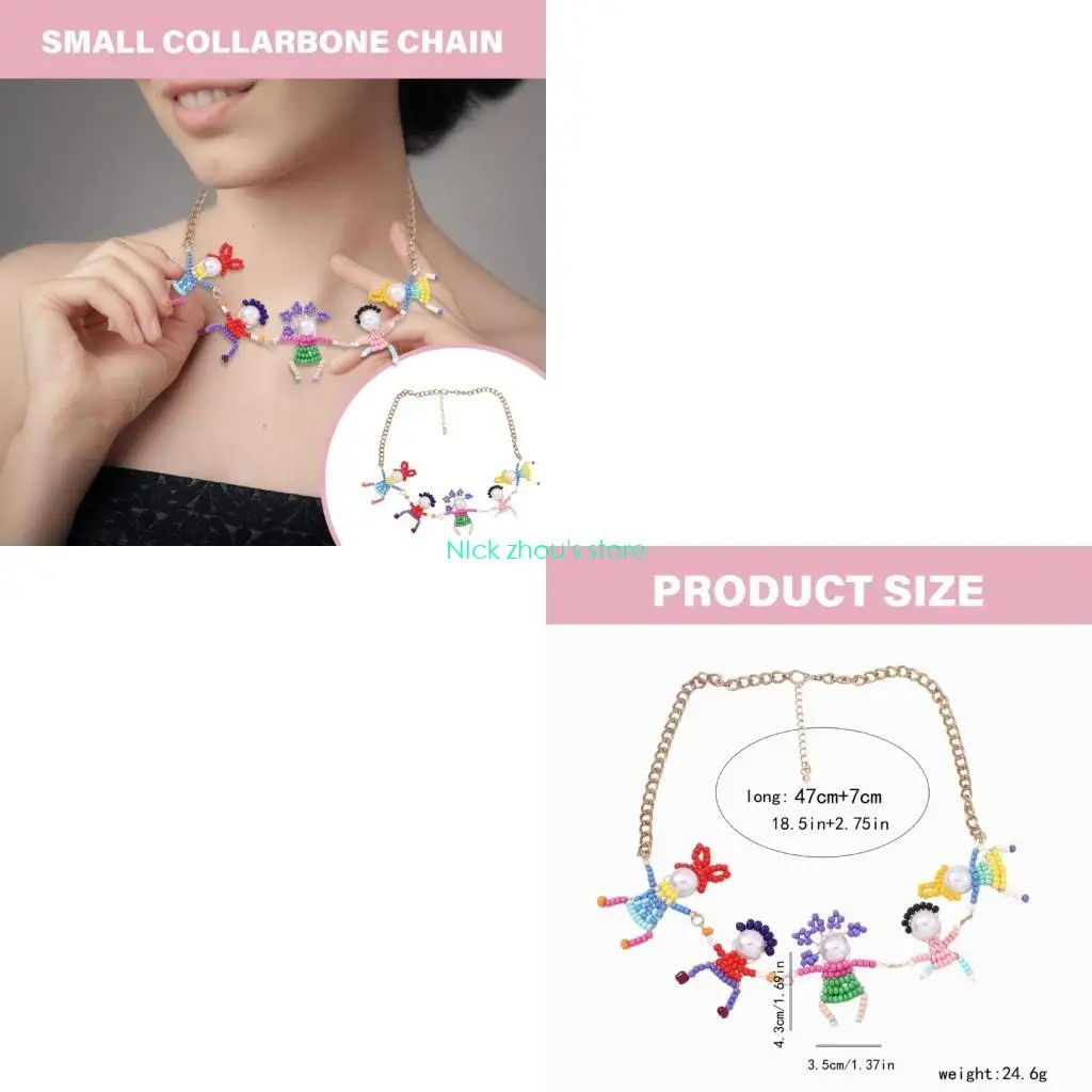 E15E Creative 3D Person Shaped Necklace Adornment Unique Imitation Pearls Neck Chain
E15E Creative 3D Person Shaped Necklace Adornment Unique Imitation Pearls Neck Chain