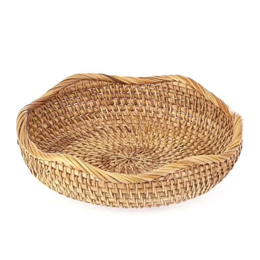Natural Rattan Tray"Wicker Storage Bowls Hand Woven Basket Tray for Bread Fruit Key Round Fruit Baskets for Kitchen Entryway Ta
Natural Rattan Tray"Wicker Storage Bowls Hand Woven Basket Tray for Bread Fruit Key Round Fruit Baskets for Kitchen Entryway Ta