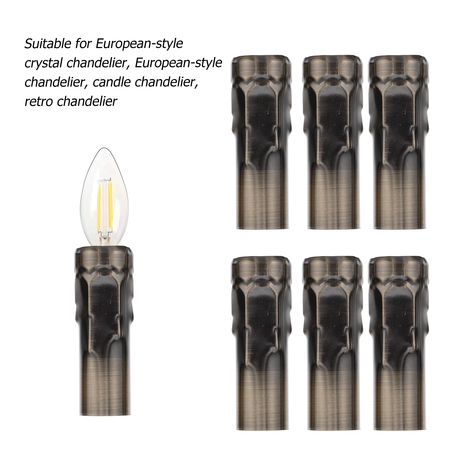 6 Pcs European Crystal Chandelier Decorative Lamp Holder Tube Candelabra Drip Base Light Iron Taper Hurricane Tubes
6 Pcs European Crystal Chandelier Decorative Lamp Holder Tube Candelabra Drip Base Light Iron Taper Hurricane Tubes