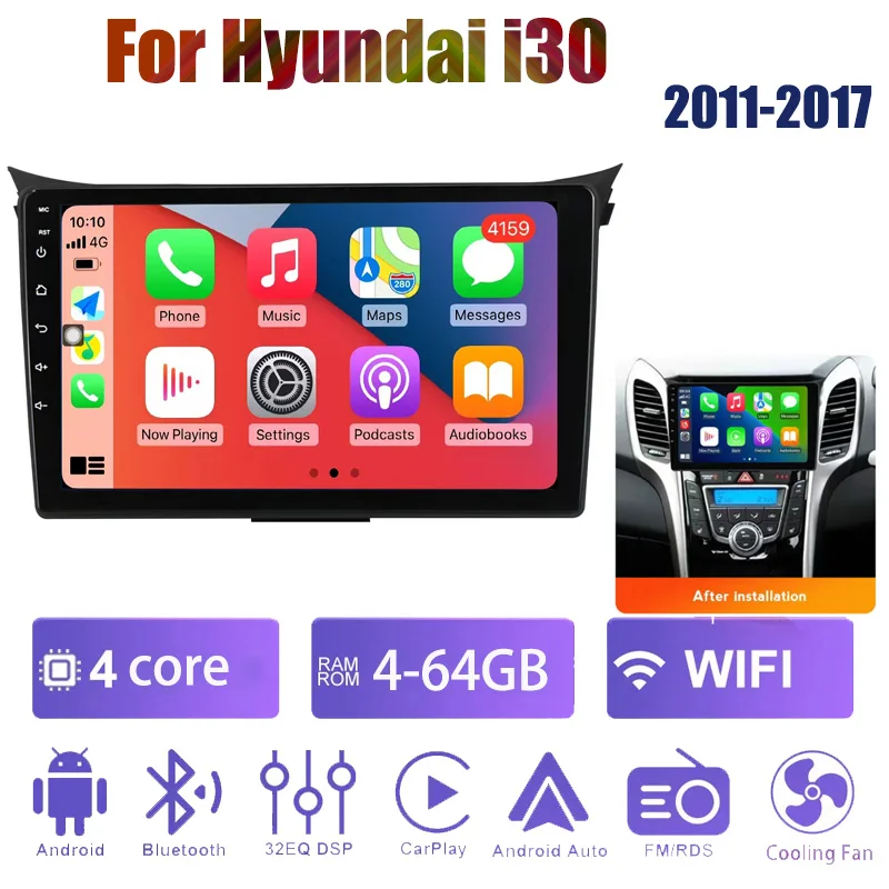 9“2din Car Radio For Hyundai i30 II 2 GD 2011-2017 Multimedia Video Player GPS Android Auto Wireless Carplay BT DSP Stereo
9“2din Car Radio For Hyundai i30 II 2 GD 2011-2017 Multimedia Video Player GPS Android Auto Wireless Carplay BT DSP Stereo