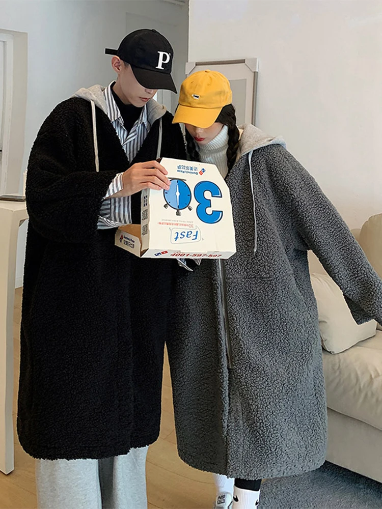 Men's Hooded Fce Lined Mid-Length Cotton Jaet Winter Warm Faion Loose Fit Couple's Lamb Fur Coat Zipper Closure Casual
Men's Hooded Fce Lined Mid-Length Cotton Jaet Winter Warm Faion Loose Fit Couple's Lamb Fur Coat Zipper Closure Casual