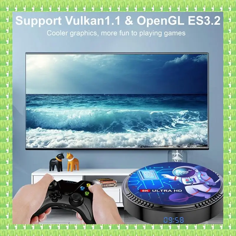 TV98MAX TV Box 2G+16G Allwinner H618 Android 12 Smart TV Box 2.4G+5G WIFI+Blutooth5.0 H265 TV98 Media Player Durable EU Plug
TV98MAX TV Box 2G+16G Allwinner H618 Android 12 Smart TV Box 2.4G+5G WIFI+Blutooth5.0 H265 TV98 Media Player Durable EU Plug