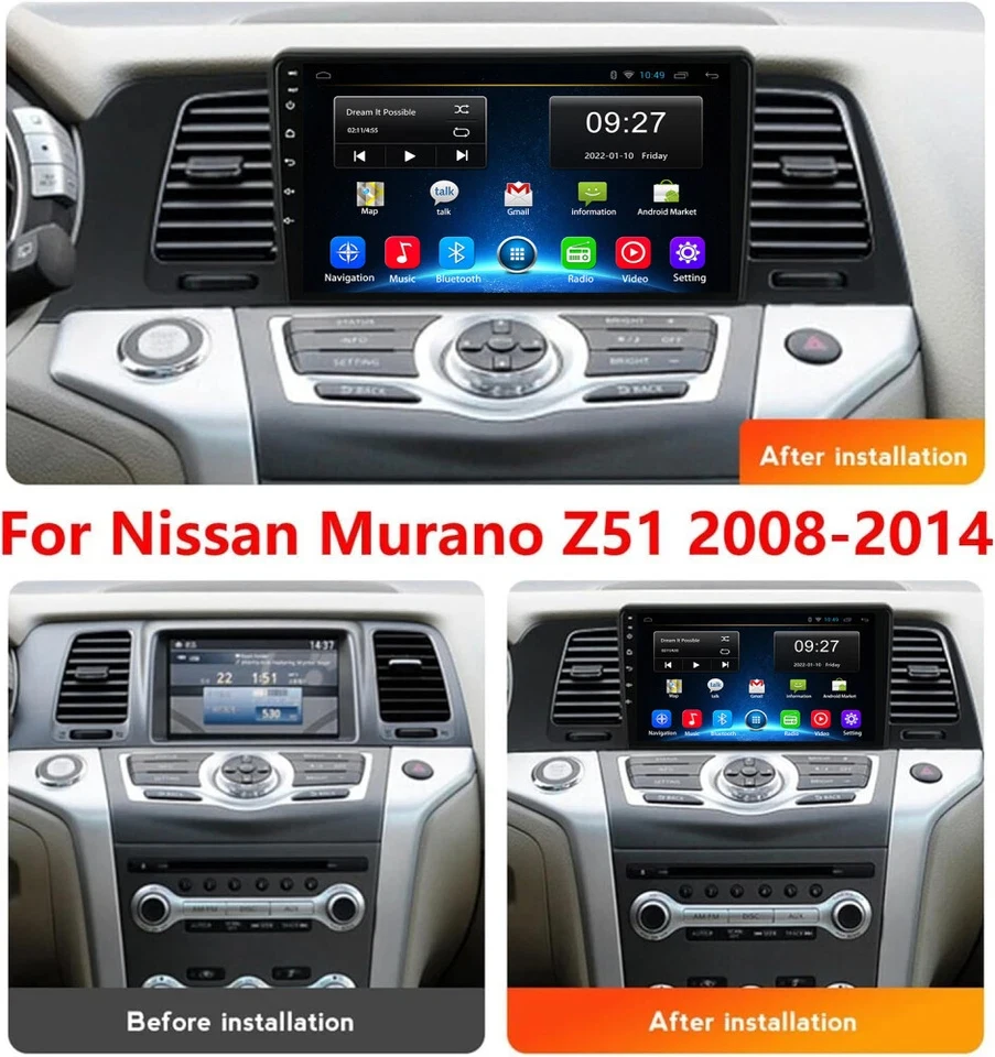 9in Android 15 Car Stereo Radio GPS Navigation 2+64G for Nissan Murano Z51 2008-2014 with Carplay Android Auto Bluetooth WiFi FM
9in Android 15 Car Stereo Radio GPS Navigation 2+64G for Nissan Murano Z51 2008-2014 with Carplay Android Auto Bluetooth WiFi FM