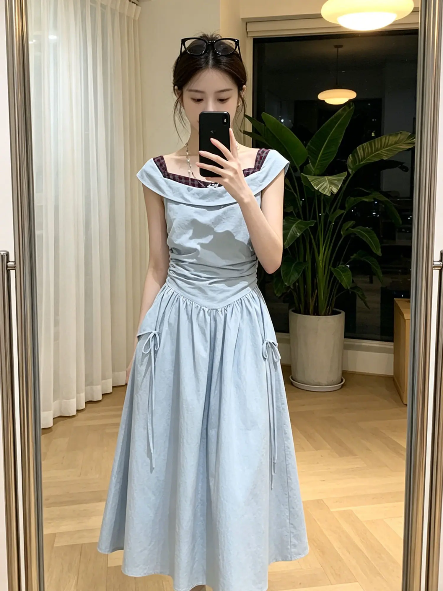 Blue One-Shoulder Women's Dress Slimming Waist Design Summer Commute Long Skirt Soft Medium Elastic Short Sleeve Citywalk H-S...
Blue One-Shoulder Women's Dress Slimming Waist Design Summer Commute Long Skirt Soft Medium Elastic Short Sleeve Citywalk H-S...