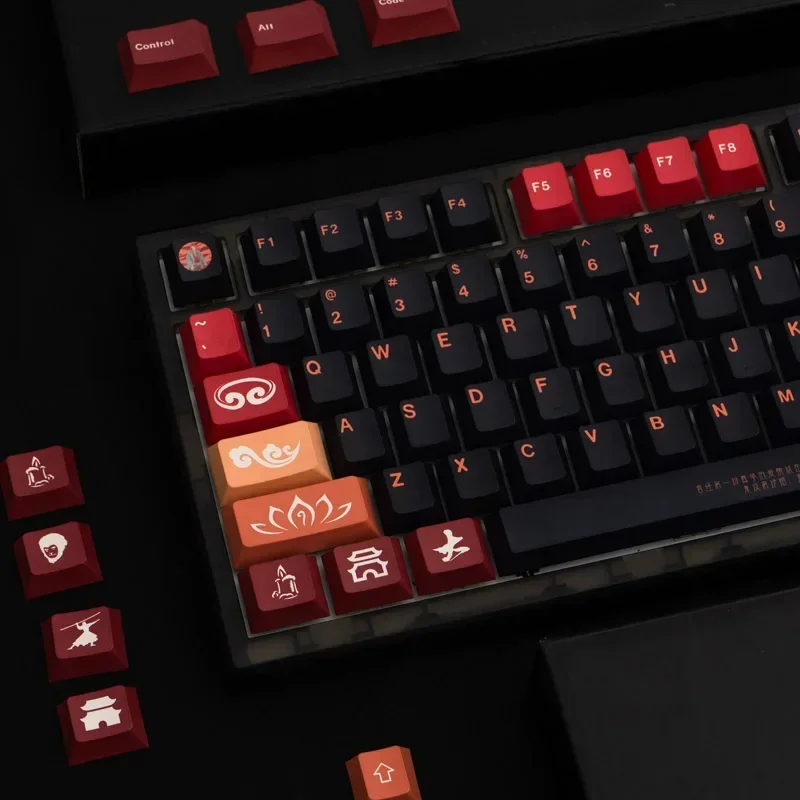 Full set of mechanical keyboard keycaps Wukong PBT sublimation cherry original height
Full set of mechanical keyboard keycaps Wukong PBT sublimation cherry original height