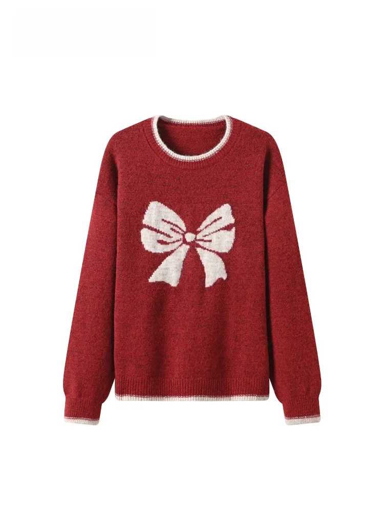 Soft Long Sve Women's Sweater Knot Print Korean Sle Loose Fit Wool Blend Thi Autumn Winter Faion plus Size
Soft Long Sve Women's Sweater Knot Print Korean Sle Loose Fit Wool Blend Thi Autumn Winter Faion plus Size