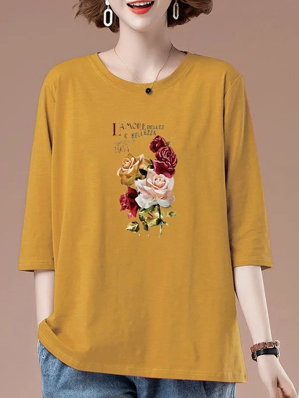 Artsy Pure Cotton plus Size Seven Sleeve T-Shirt Women's Spring Autumn Winter New Style Bottom Split Base Shirt Commute Style...
Artsy Pure Cotton plus Size Seven Sleeve T-Shirt Women's Spring Autumn Winter New Style Bottom Split Base Shirt Commute Style...
