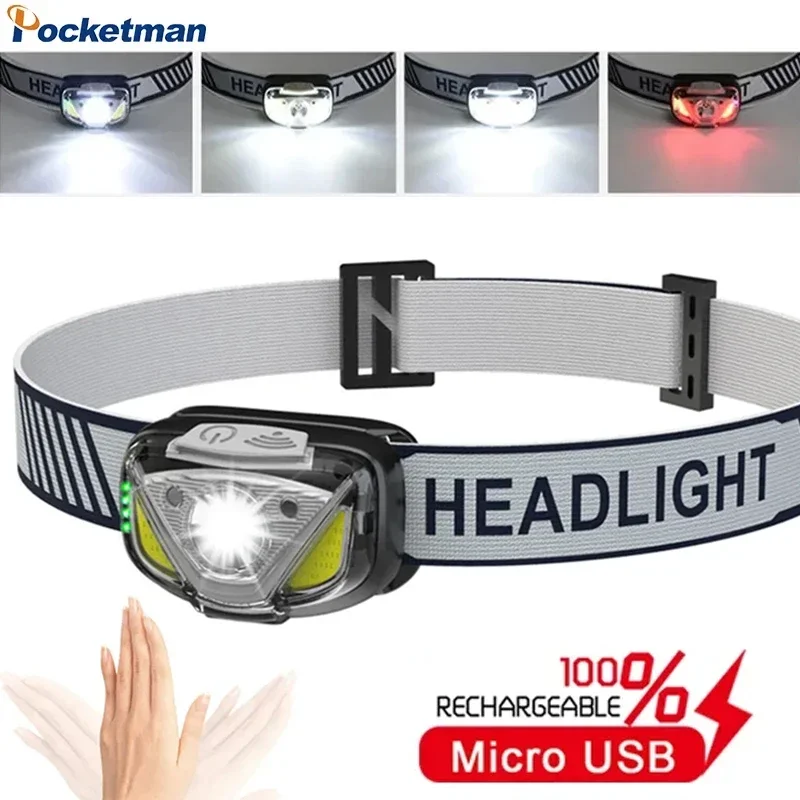 USB Rechargeable Headlamp Smart Motion Sensor LED Headlight Outdoor Waterproof Head Lamp Head Flashlight
USB Rechargeable Headlamp Smart Motion Sensor LED Headlight Outdoor Waterproof Head Lamp Head Flashlight