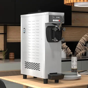 Maker, 4.7-5.8Gal/H Countertop Soft Serve Ice Cream Yogurt Machine with Smart LED Panel and Auto Clean, Per