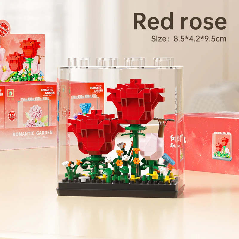 Eternal Flower Building Blocks Set with Acrylic Display Box, 6 Styles Romantic Garden Kit, Desktop Ornament Gift for Women
Eternal Flower Building Blocks Set with Acrylic Display Box, 6 Styles Romantic Garden Kit, Desktop Ornament Gift for Women