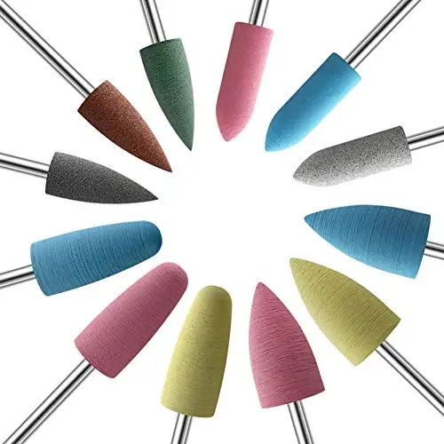 12Pcs Silicone Nail Drill Bits 3/32" Rotary Burr Cuticle Clean File for Pedicure Manicure Nail Art Salon
12Pcs Silicone Nail Drill Bits 3/32" Rotary Burr Cuticle Clean File for Pedicure Manicure Nail Art Salon
