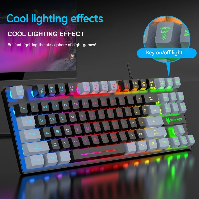 Mechanical Gaming Keyboard Rgb Backlit 87 Keys Wired Keyboard For Laptop Pc Gamer Computer Ergonomics Keyboard Office Supply
Mechanical Gaming Keyboard Rgb Backlit 87 Keys Wired Keyboard For Laptop Pc Gamer Computer Ergonomics Keyboard Office Supply
