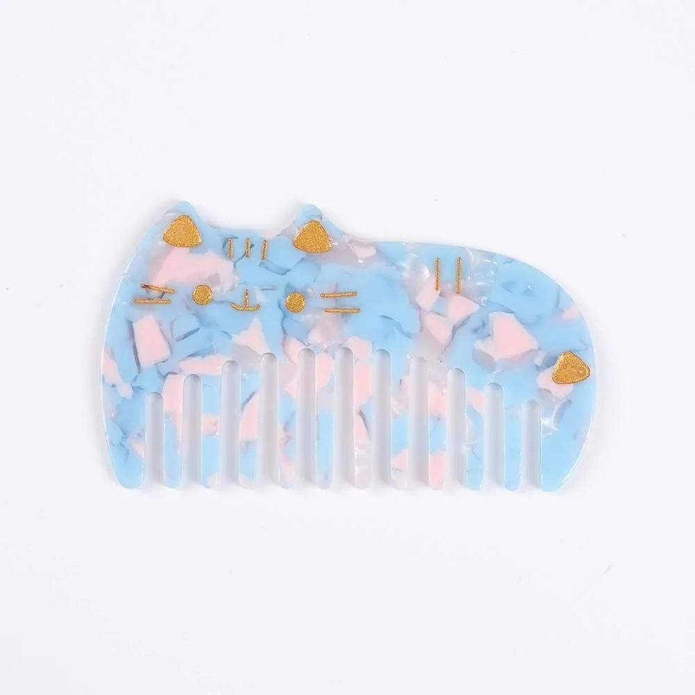 Portable Cat Acetic Acid Comb Acetate Cartoon Makeup Comb Contrast Color Hair Styling Tool Hairdressing Combs Household
Portable Cat Acetic Acid Comb Acetate Cartoon Makeup Comb Contrast Color Hair Styling Tool Hairdressing Combs Household