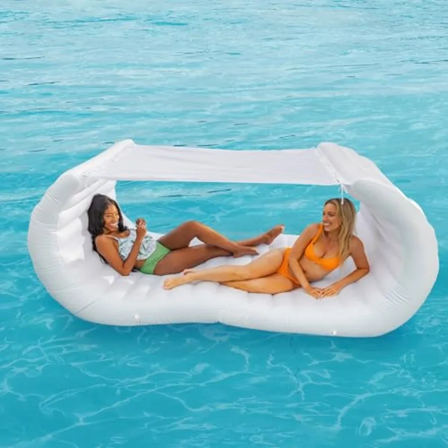 Inflatable Pool Couch - White Pool Float Floating Cabana for Adults Luxury Inflatable Lounge with High-Back Design and Waterpro
Inflatable Pool Couch - White Pool Float Floating Cabana for Adults Luxury Inflatable Lounge with High-Back Design and Waterpro