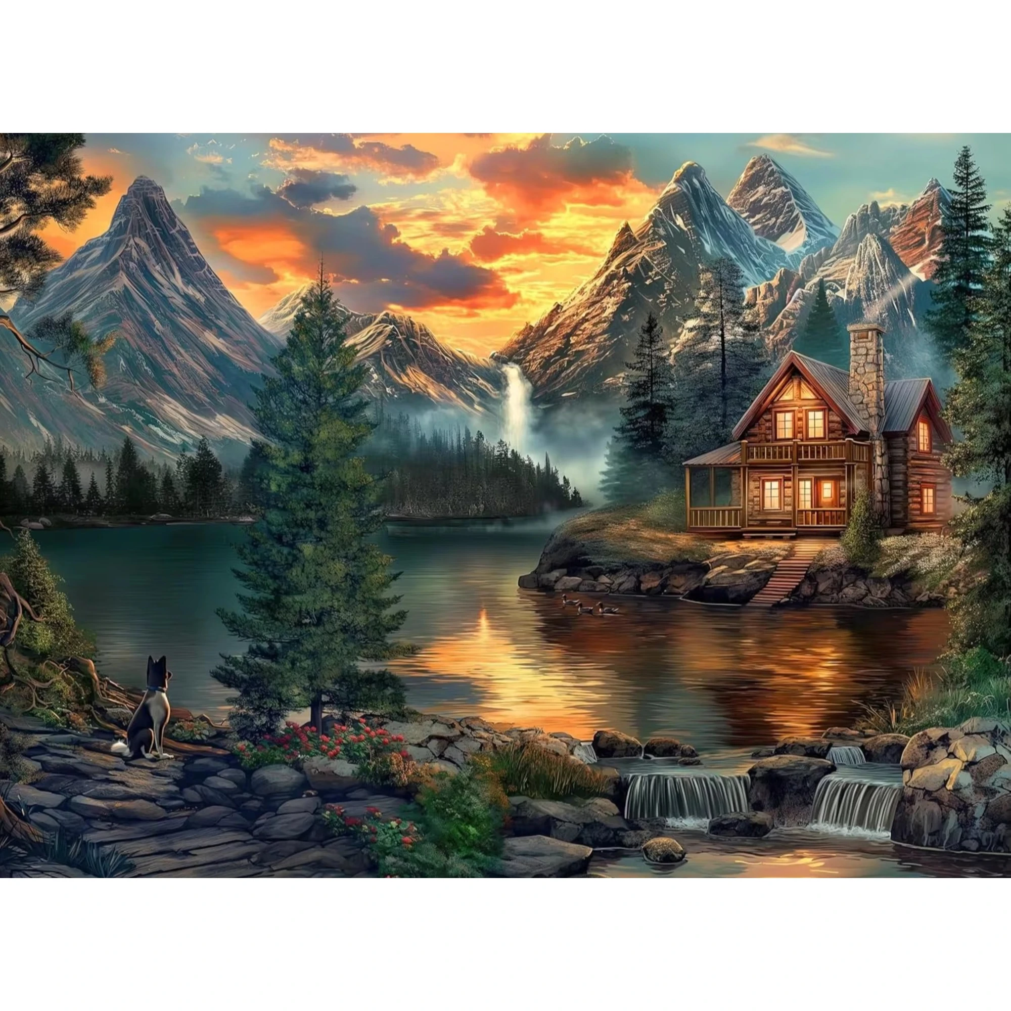 500/1000/1200/2000PCS Adult Mountain Cabin by a Lake Jigsaw Puzzle Stress Relief Entertainment Toys Landscape Puzzles Gift
500/1000/1200/2000PCS Adult Mountain Cabin by a Lake Jigsaw Puzzle Stress Relief Entertainment Toys Landscape Puzzles Gift