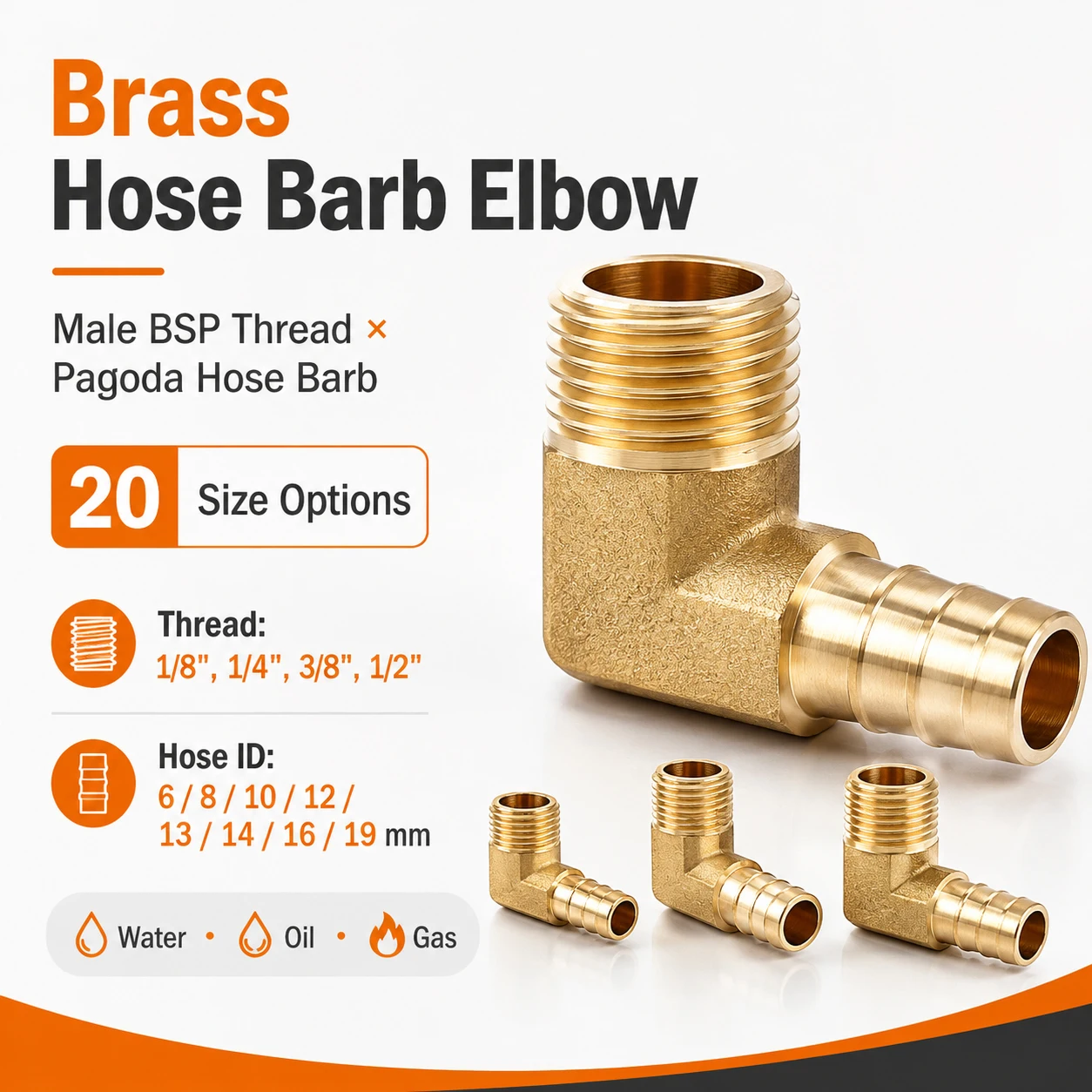 1-3pcs Brass Hose Barb Pagoda Connector 6-19mm, 1/8-1/2 Thread Elbow, Brass Pipe Fitting for Fuel Water Airs Line
1-3pcs Brass Hose Barb Pagoda Connector 6-19mm, 1/8-1/2 Thread Elbow, Brass Pipe Fitting for Fuel Water Airs Line