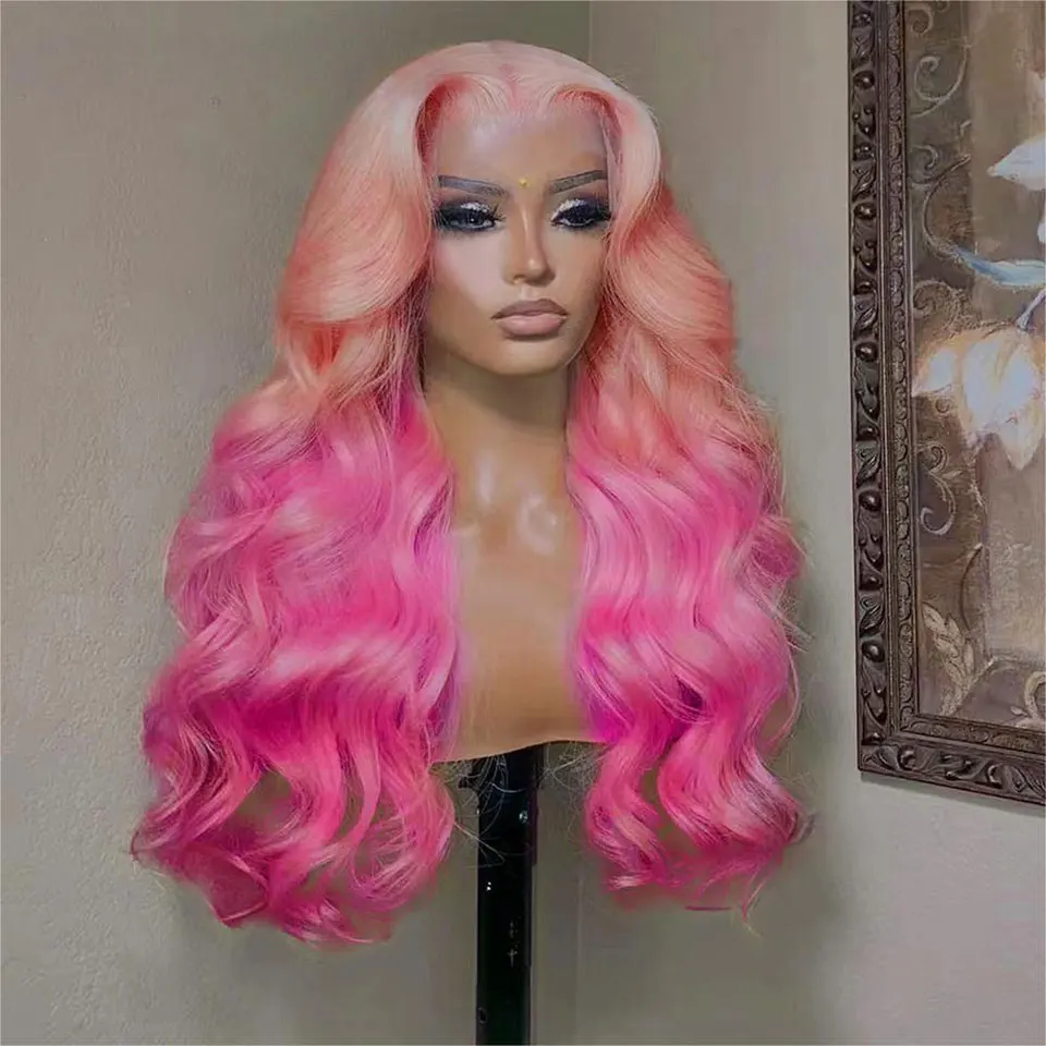 Transparent Lace Frontal Wigs Brazilian Colored Human Hair Wig High Quality Ombre Light Pink Body Wave For Women Pre Plucked
Transparent Lace Frontal Wigs Brazilian Colored Human Hair Wig High Quality Ombre Light Pink Body Wave For Women Pre Plucked