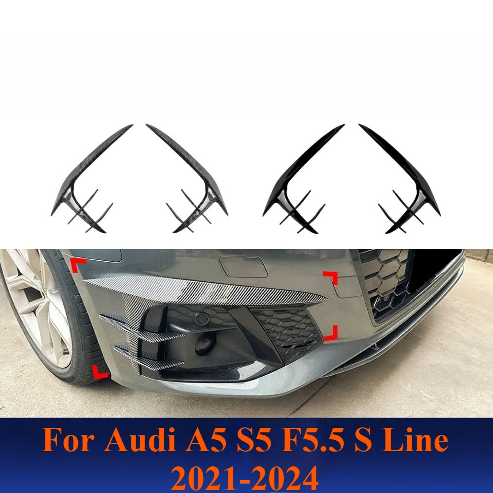 For Audi A5 S5 F5.5 S Line 2021-2024 Front Canard Grille Air Vent Splitter Spoiler Trim Body Kit Exterior Modification Accessory
For Audi A5 S5 F5.5 S Line 2021-2024 Front Canard Grille Air Vent Splitter Spoiler Trim Body Kit Exterior Modification Accessory