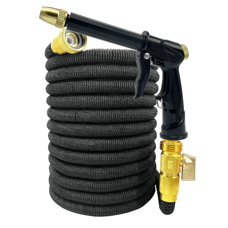 150FT Stainless Steel Expandable Garden Hose with High Pressure Long Nozzle Spray Gun Brass Valve Connector
150FT Stainless Steel Expandable Garden Hose with High Pressure Long Nozzle Spray Gun Brass Valve Connector