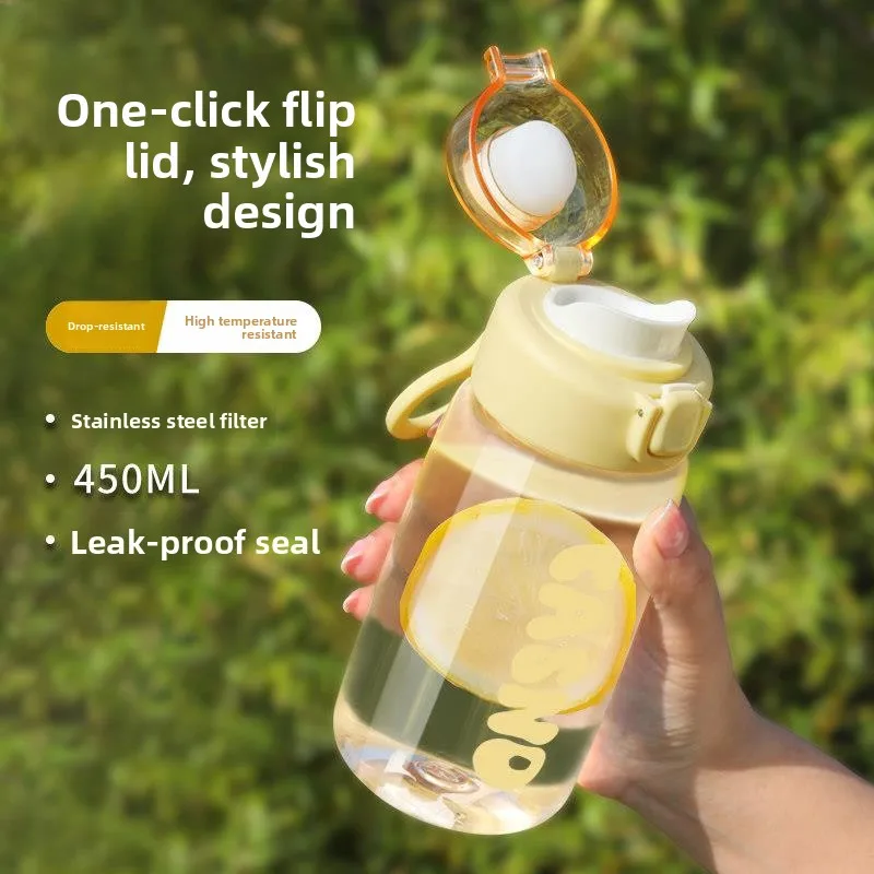 Portable Plastic Water Cup High Aesthetic Value Summer 2024 New Style Anti-Fall High-Temperature Resistant Cute Student Compa...
Portable Plastic Water Cup High Aesthetic Value Summer 2024 New Style Anti-Fall High-Temperature Resistant Cute Student Compa...
