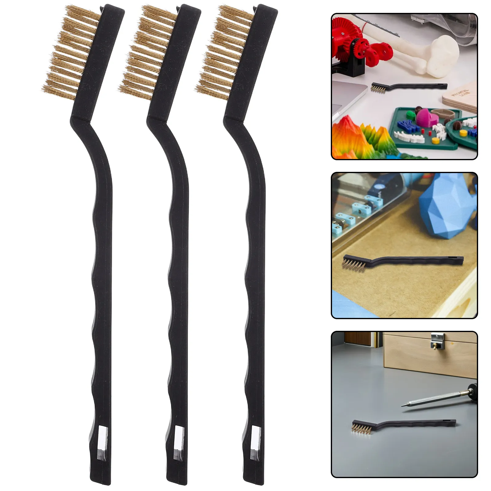 6Pcs Mini Brass Wire Brush Set Curved Handle for 3D Printer Nozzle Hot End Heated Bed Cleaning Rust Removal Welding Slag Copper
6Pcs Mini Brass Wire Brush Set Curved Handle for 3D Printer Nozzle Hot End Heated Bed Cleaning Rust Removal Welding Slag Copper