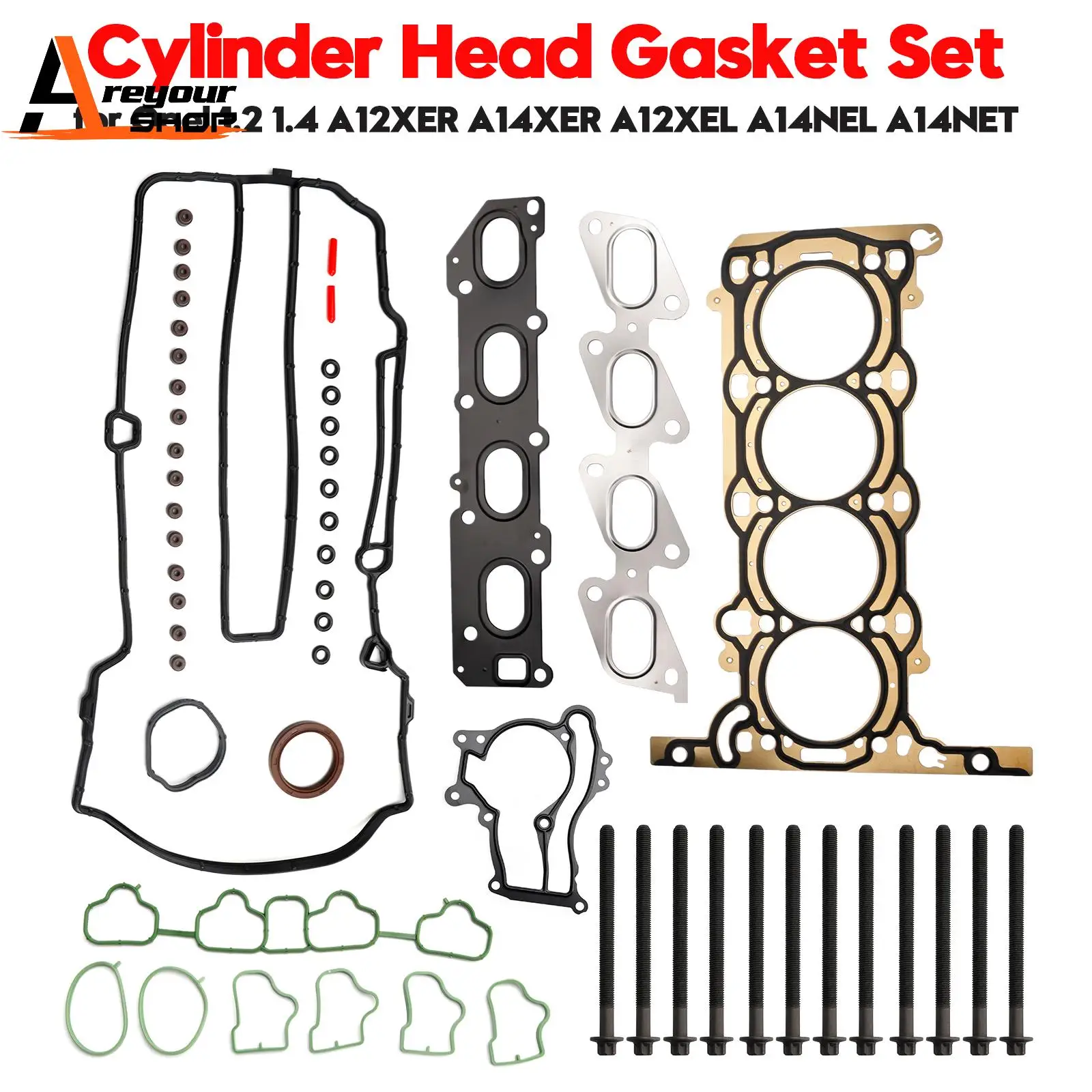 Areyourshop Cylinder Head Gasket Set for Opel 1.2 1.4 A12XER A14XER A12XEL A14NEL A14NET
Areyourshop Cylinder Head Gasket Set for Opel 1.2 1.4 A12XER A14XER A12XEL A14NEL A14NET