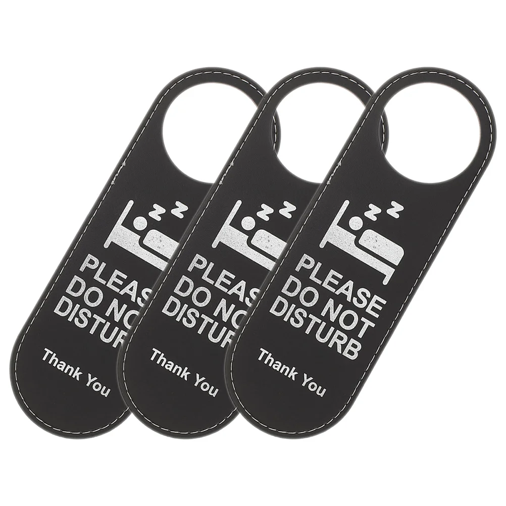 3pcs Door Hanger Signs Black Double Sided Hotel Office Not Disturb Make Up Room Hanging Decorative Practical
3pcs Door Hanger Signs Black Double Sided Hotel Office Not Disturb Make Up Room Hanging Decorative Practical