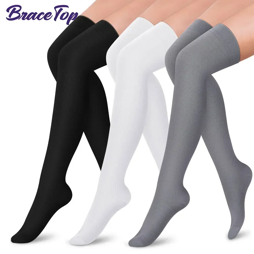 1Pair Sport Thigh High Compression Socks, Compression Stockings Treatment for Running, Edema, Varicose Veins, Pregnancy, Nursing
1Pair Sport Thigh High Compression Socks, Compression Stockings Treatment for Running, Edema, Varicose Veins, Pregnancy, Nursing