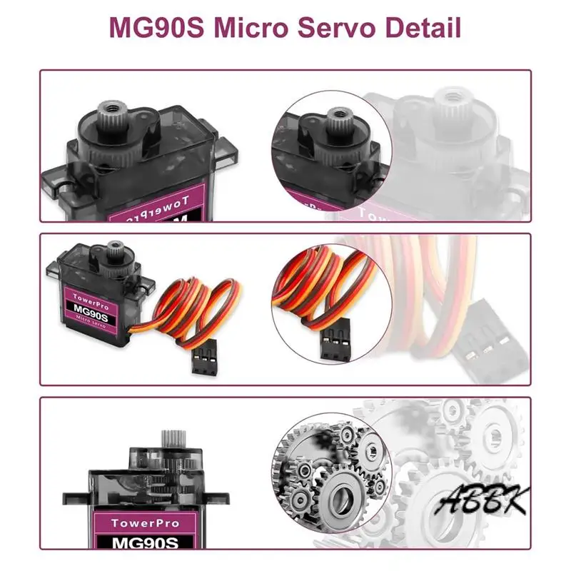 ABBK-MG90S Комплект микро-серводвигателя, 6 шт. MG90S-сервопривод с металлической шестерней, микро-тип сервопривода для радиоуправляемого вертолета/автомобиля/лодки
ABBK-MG90S Комплект микро-серводвигателя, 6 шт. MG90S-сервопривод с металлической шестерней, микро-тип сервопривода для радиоуправляемого вертолета/автомобиля/лодки