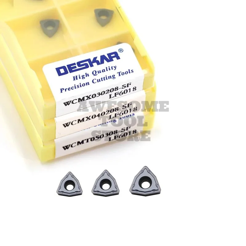 DESKAR WCMX030208 040208 050308 06T308 080412 -SF -MF LF6118 LF6018S LF6018 TF618 CNC Cutting Tool Carbide insert
DESKAR WCMX030208 040208 050308 06T308 080412 -SF -MF LF6118 LF6018S LF6018 TF618 CNC Cutting Tool Carbide insert