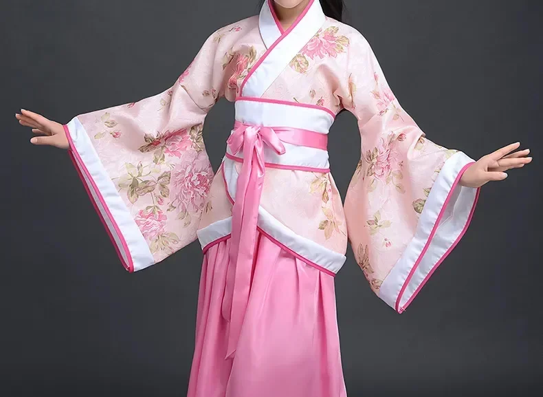 2026Hanfu Chinese silk robe Costume Girls Children Kimono China Traditional Vintage Ethnic Students Chorus Dance Costume
2026Hanfu Chinese silk robe Costume Girls Children Kimono China Traditional Vintage Ethnic Students Chorus Dance Costume